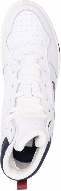 Tommy Jeans Basket Mid-Top leather sneakers White