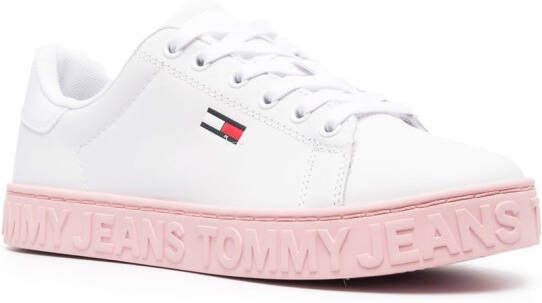 Tommy Jeans embossed-logo sole sneakers White