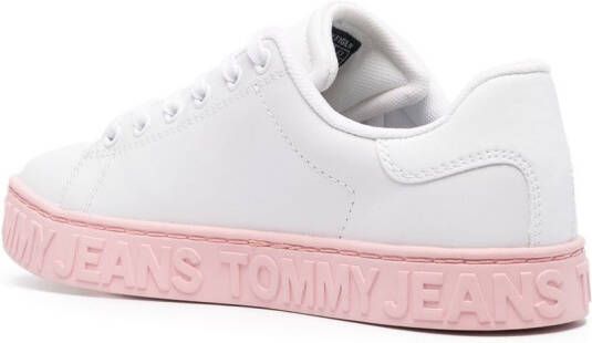 Tommy Jeans embossed-logo sole sneakers White