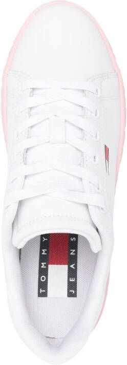 Tommy Jeans embossed-logo sole sneakers White