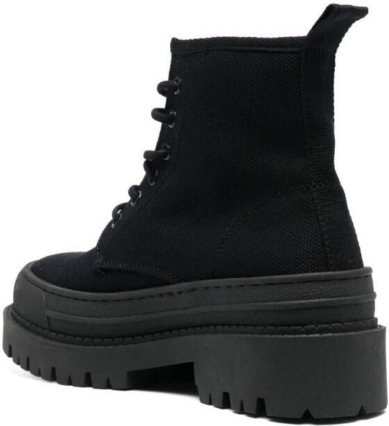 Tommy Jeans Foxing lace-up ankle boots Black