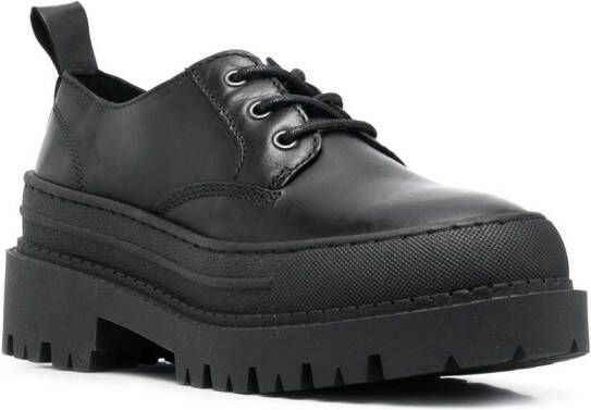Tommy Jeans Foxing lace-up block-heel shoes Black