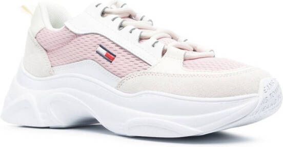 Tommy Jeans lace-up low-top sneakers Pink