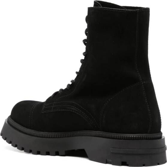 Tommy Jeans lace-up suede boots Black