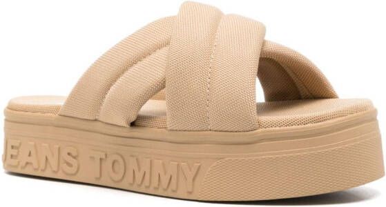 Tommy Jeans logo-embossed slides Neutrals