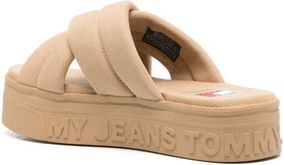 Tommy Jeans logo-embossed slides Neutrals