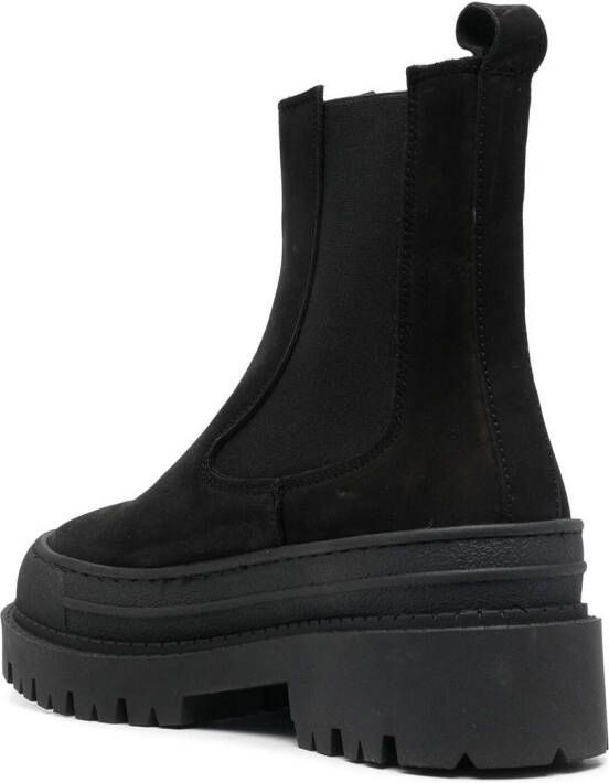 Tommy Jeans logo patch ankle boots Black