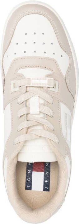 Tommy Jeans logo patch lace-up sneakers Neutrals