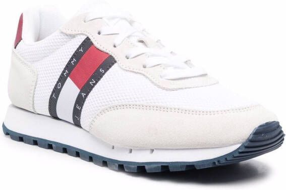 Tommy Jeans logo-patch lace-up sneakers White