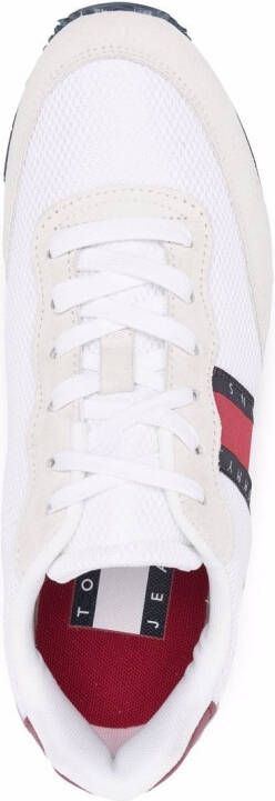 Tommy Jeans logo-patch lace-up sneakers White