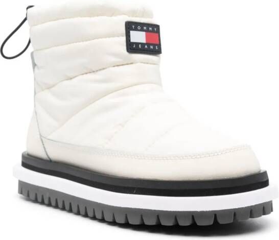 Tommy Jeans logo-patch padded ankle boots White
