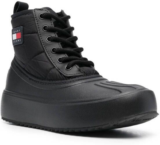 Tommy Jeans oversize rubber sole boots Black
