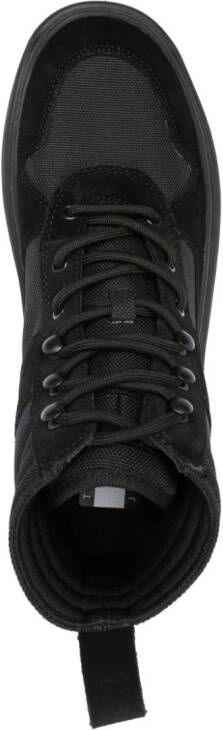Tommy Jeans panelled lace-up boots Black