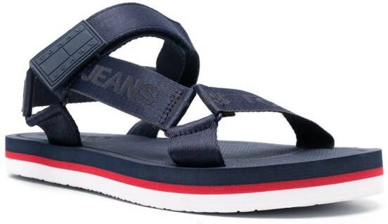 Tommy Jeans stripe-print sole sandals Blue
