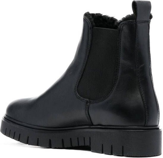 Tommy Jeans Warmlined leather Chelsea boots Black