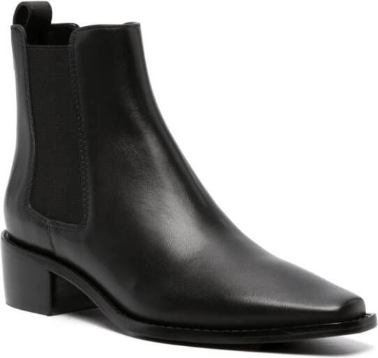 Tory Burch 40mm pull-on leather ankle boots Black