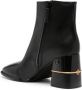 Tory Burch 80mm Double T-detail leather ankle boots Black - Thumbnail 3