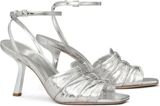 Tory Burch 85mm metallic leather sandals Silver