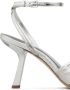 Tory Burch 85mm metallic leather sandals Silver - Thumbnail 4