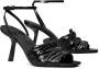 Tory Burch 85mm ruched leather sandals Black - Thumbnail 2