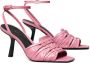 Tory Burch 85mm ruched leather sandals Pink - Thumbnail 2