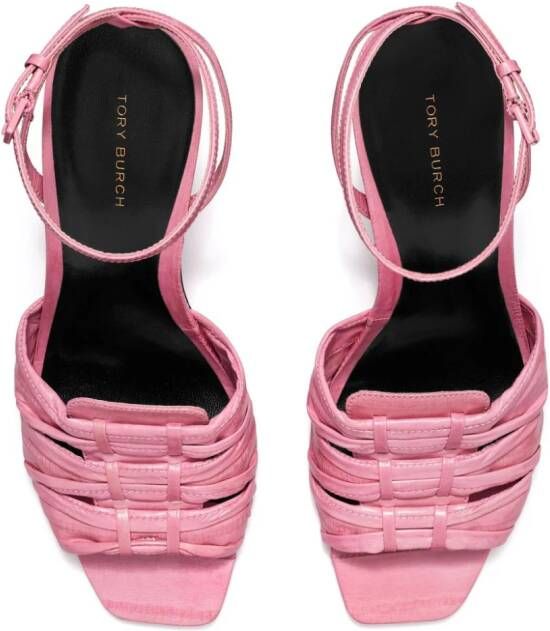 Tory Burch 85mm ruched leather sandals Pink