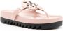 Tory Burch appliqué-logo leather flip-flops Pink - Thumbnail 2
