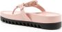 Tory Burch appliqué-logo leather flip-flops Pink - Thumbnail 3