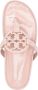 Tory Burch appliqué-logo leather flip-flops Pink - Thumbnail 4