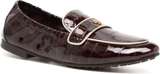 Tory Burch Ballet leather loafers Brown