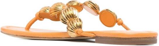 Tory Burch bead-detail open-toe sandals Orange
