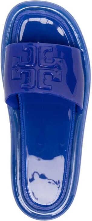 Tory Burch Bubble Jelly logo-embossed slides Blue