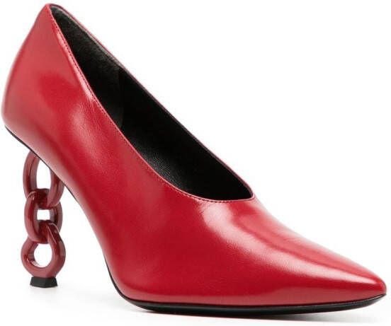 Tory Burch Chain 100mm pumps Red