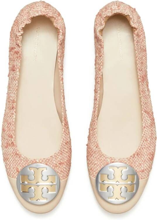 Tory Burch Claire Double T ballerina shoes Pink