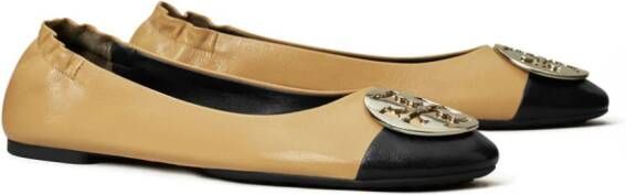 Tory Burch Claire leather ballerina shoes Black