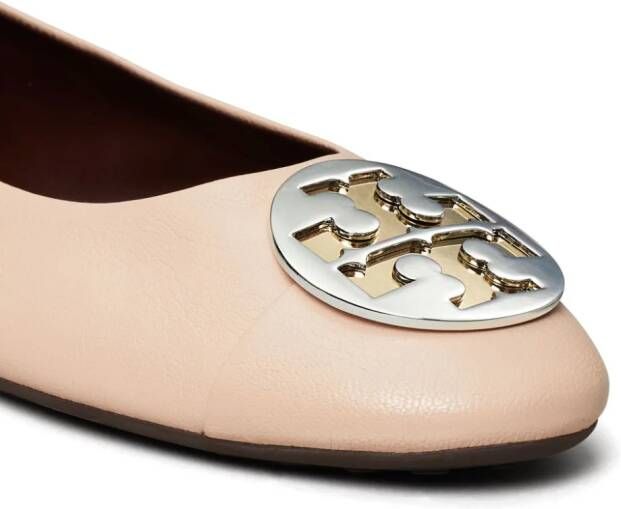 Tory Burch Claire leather ballerina shoes Pink
