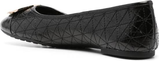 Tory Burch Claire quilted leather ballerinas Black