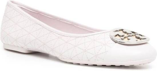 Tory Burch Claire quilted leather ballerinas Purple