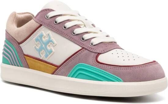 Tory Burch Clover Court colour-block leather sneakers White