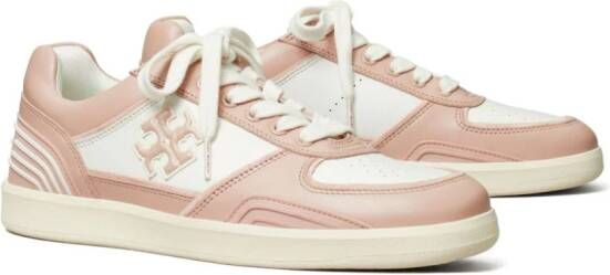 Tory Burch Clover Court panelled sneakers Pink