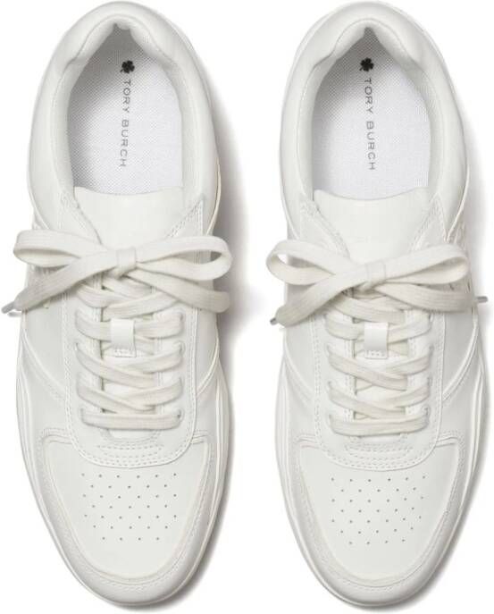 Tory Burch Clover logo-patch sneakers White