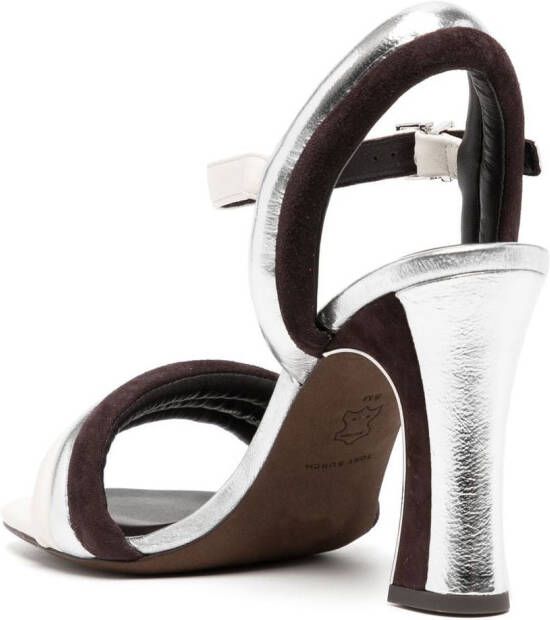 Tory Burch colour-block 100mm sandals Brown
