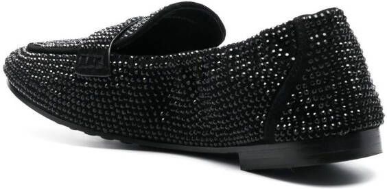 Tory Burch crystal embellished loafers Black