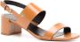 Tory Burch Double T 50mm leather sandals Brown - Thumbnail 2