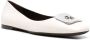 Tory Burch Double-T leather ballerina shoes White - Thumbnail 2