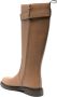 Tory Burch Double T leather knee boots Brown - Thumbnail 3