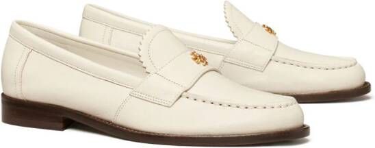Tory Burch Double T leather loafers White