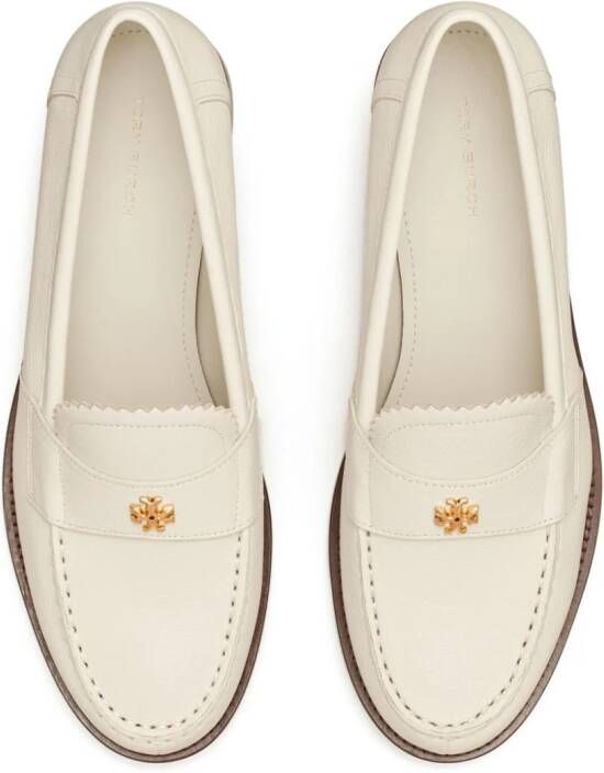 Tory Burch Double T leather loafers White