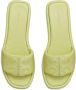 Tory Burch Double T leather slides Green - Thumbnail 3