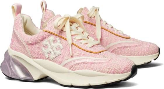 Tory Burch Good Luck logo-patch sneakers Pink
